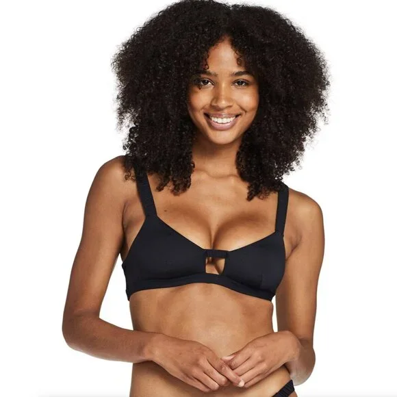 VITAMIN A Black Lennon Bralette & Zuri Bottom Bikini Set Sz M (8) - Picture 3 of 14